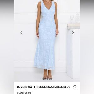 Lovers not friends hello Molly light blue maxi dress